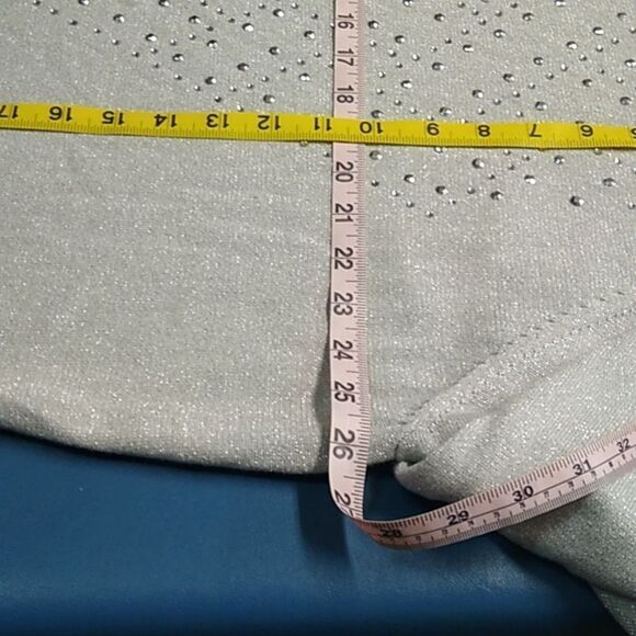 Nue Options Women 3X Cotton Blend Embellished light weight Gray Sweater - Picture 4 of 6